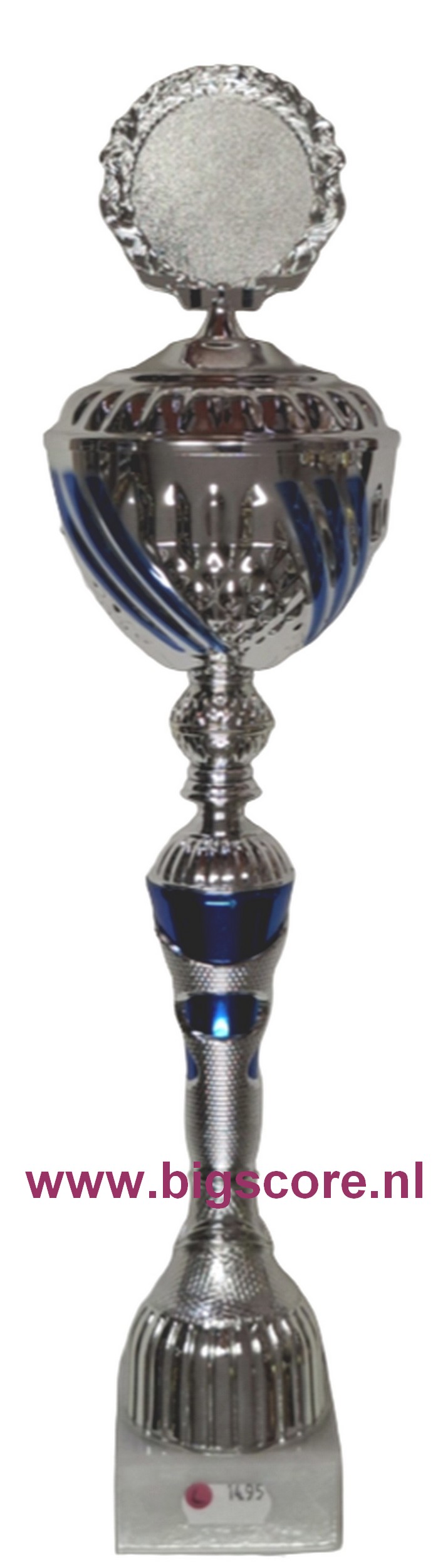 AUB 504 Beker Blauw-Zilver LAATSTE OP=OP!!
